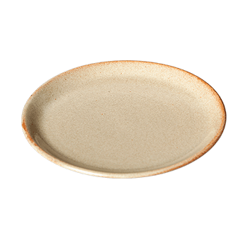 Assiette beige en terre cuite